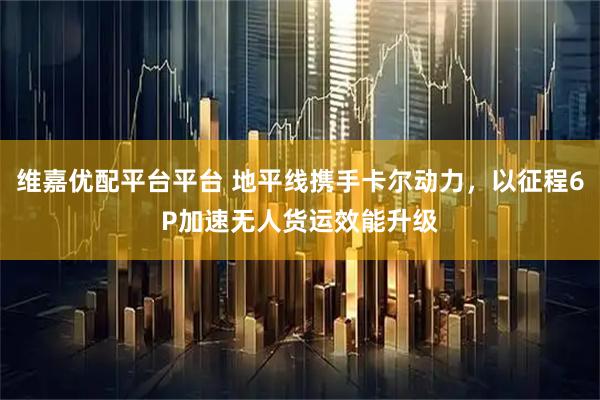 维嘉优配平台平台 地平线携手卡尔动力，以征程6P加速无人货运效能升级